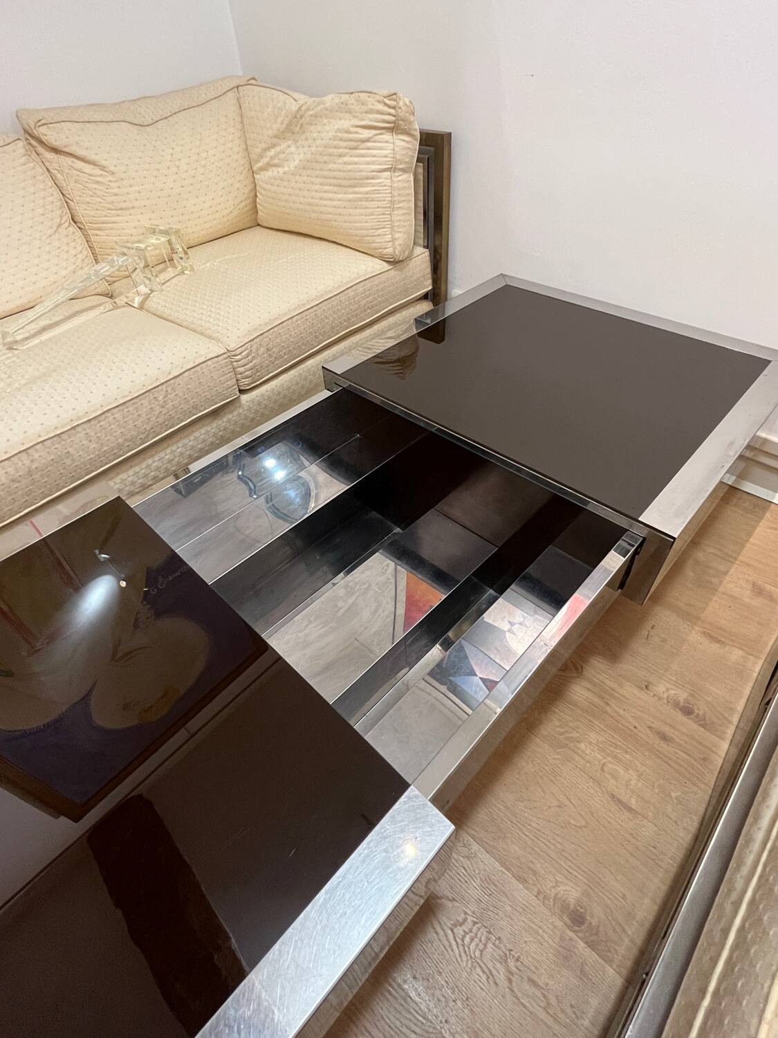 Willy Rizzo style coffee bar table