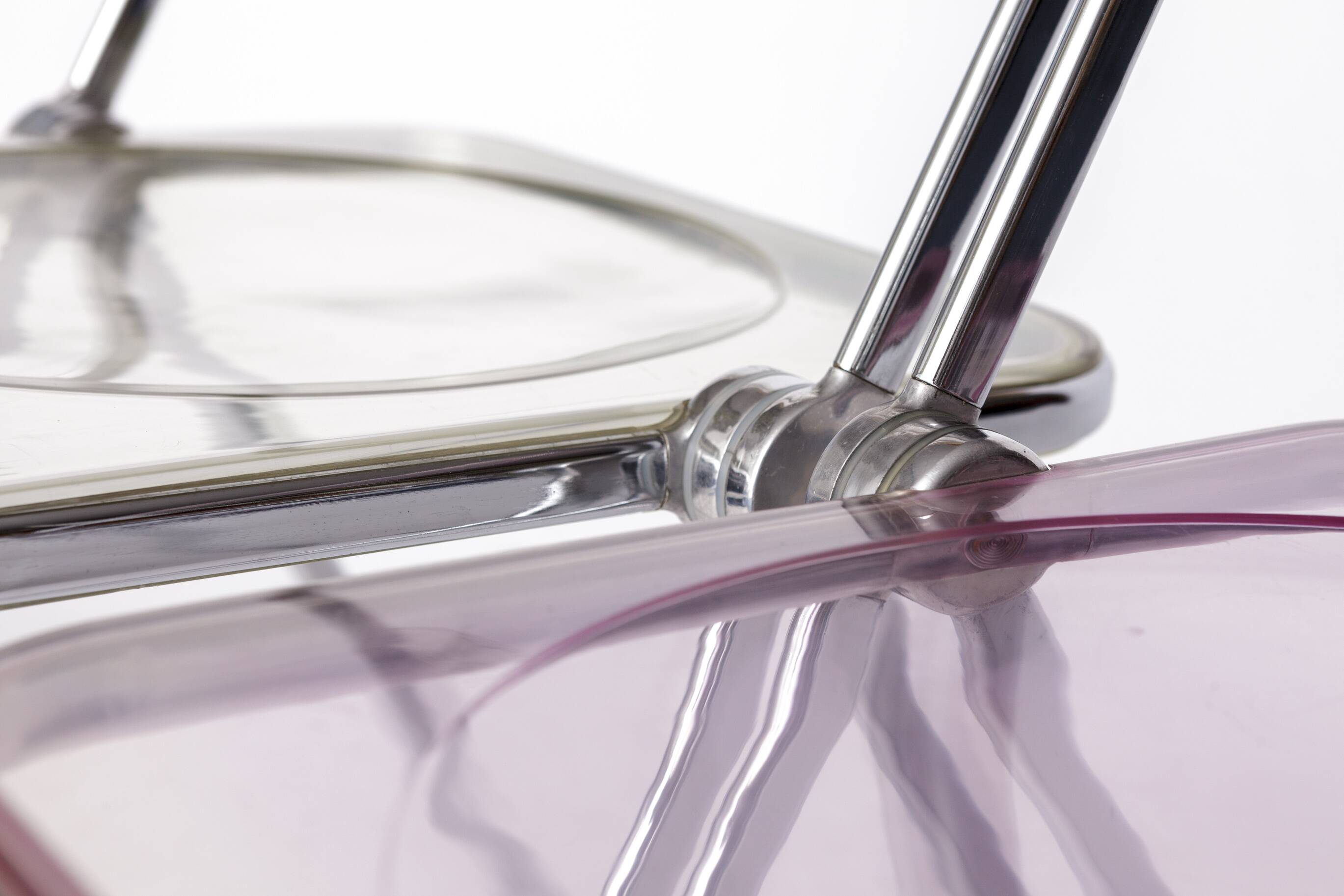 Pair of Vintage Castelli Plia Folding Chairs, 1970s Italy, Original Design