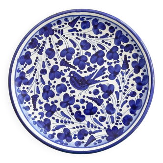 Hand painted blue plate.