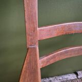 Straw and wood armchair