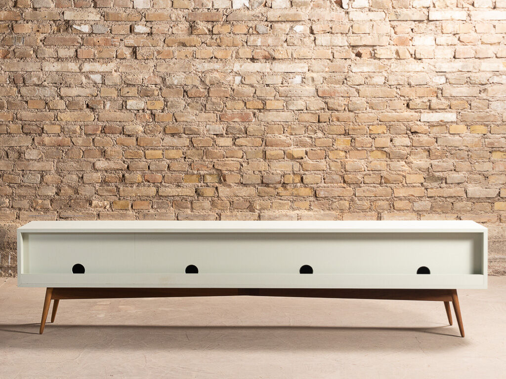 Teak TV stand / cabinet with 4 storage spaces