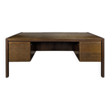 Large Scandinavian executive desk in solid walnut.