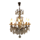 Lustre Rococo 8 lights in glass and antique bronze crystal 5199