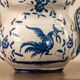 sugar bowl in faience from Martres-Tolosane with Moustiers decoration