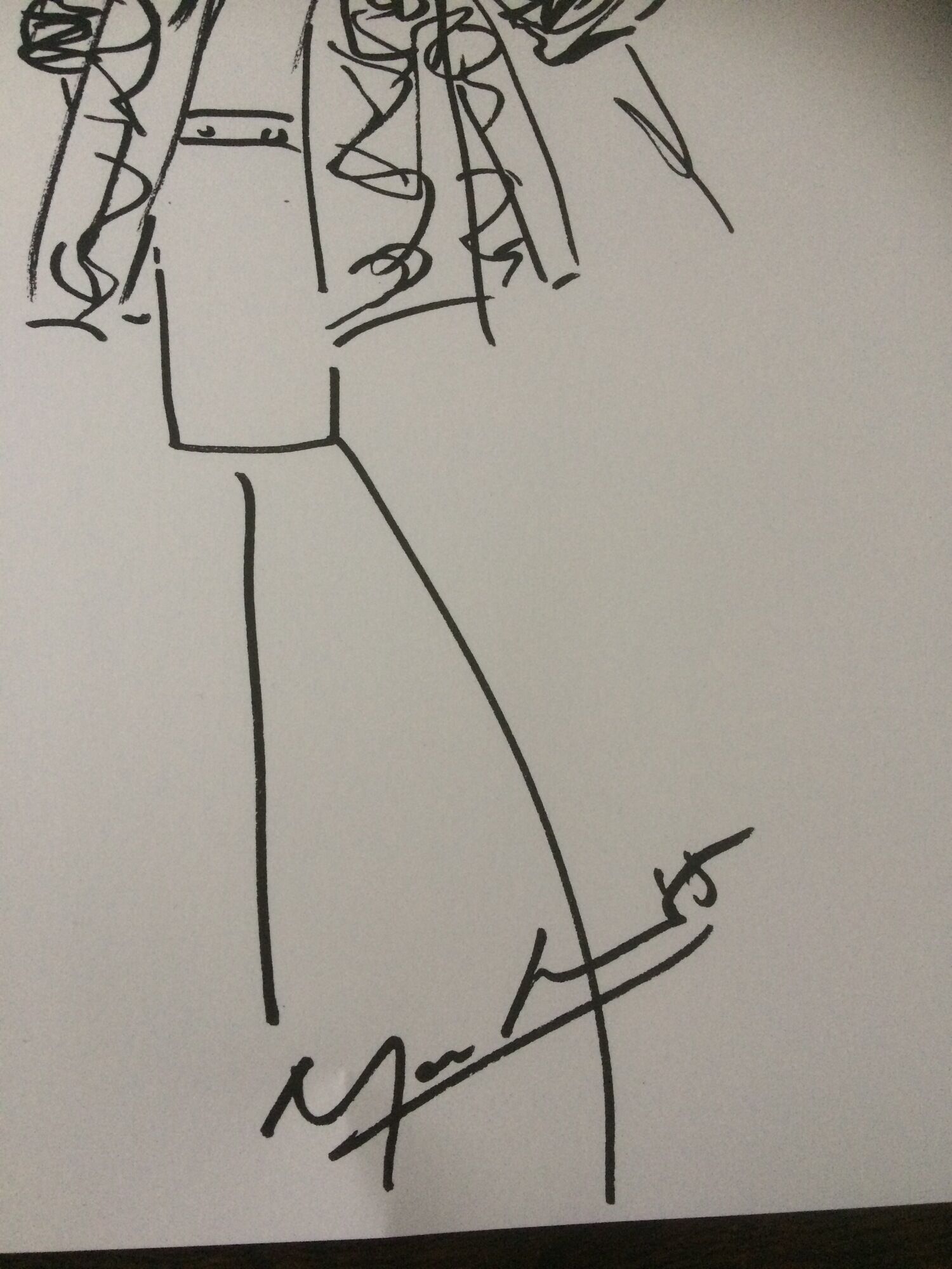 Print fashion illustration Christian Dior spring-summer collection 1985