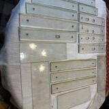 11 bevelled glass cleanliness plaques + 4 Art Deco glass plaques