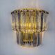 Two-tier frosted Murano glass wall sconce, Italy, 1970s