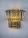 Two-tier frosted Murano glass wall sconce, Italy, 1970s