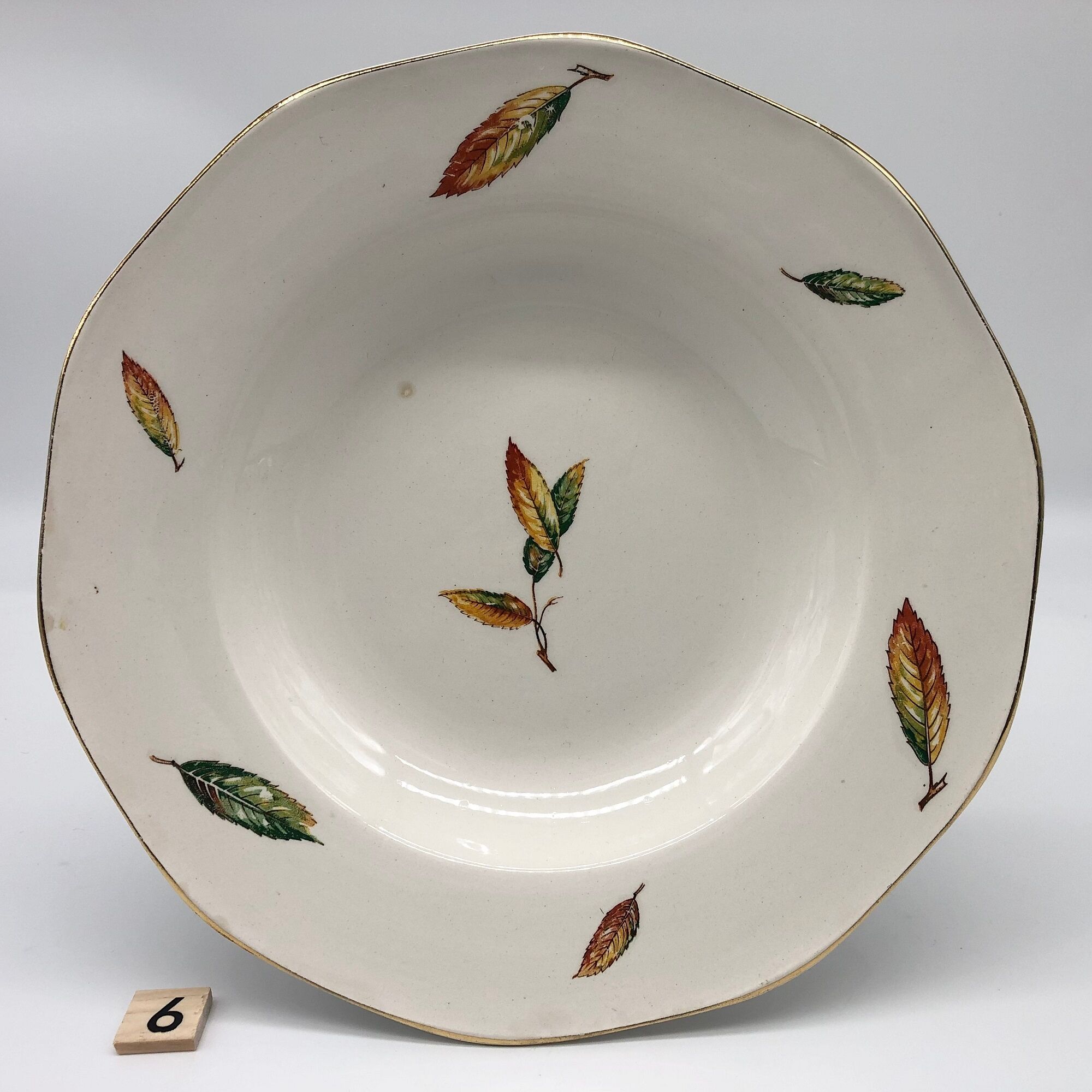 Set of 6 hollow plates "Digoin Sarreguemines / Nemours model"