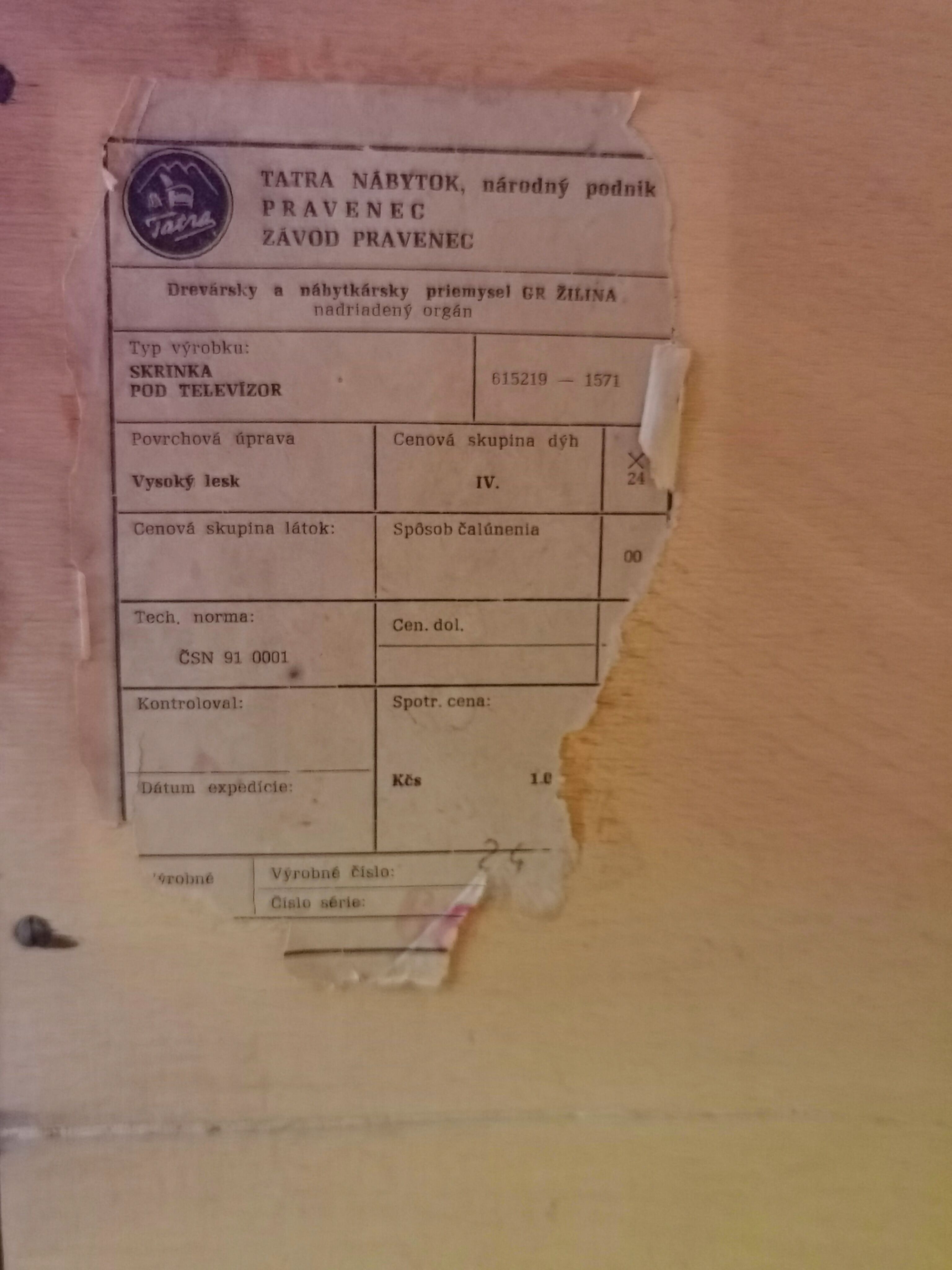 Buffet František Jirák to Tatra Nabytok