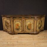 Great lacquered and painted Venetian sideboard from the 20th century