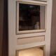 Woodwork trumeau with two mirrors