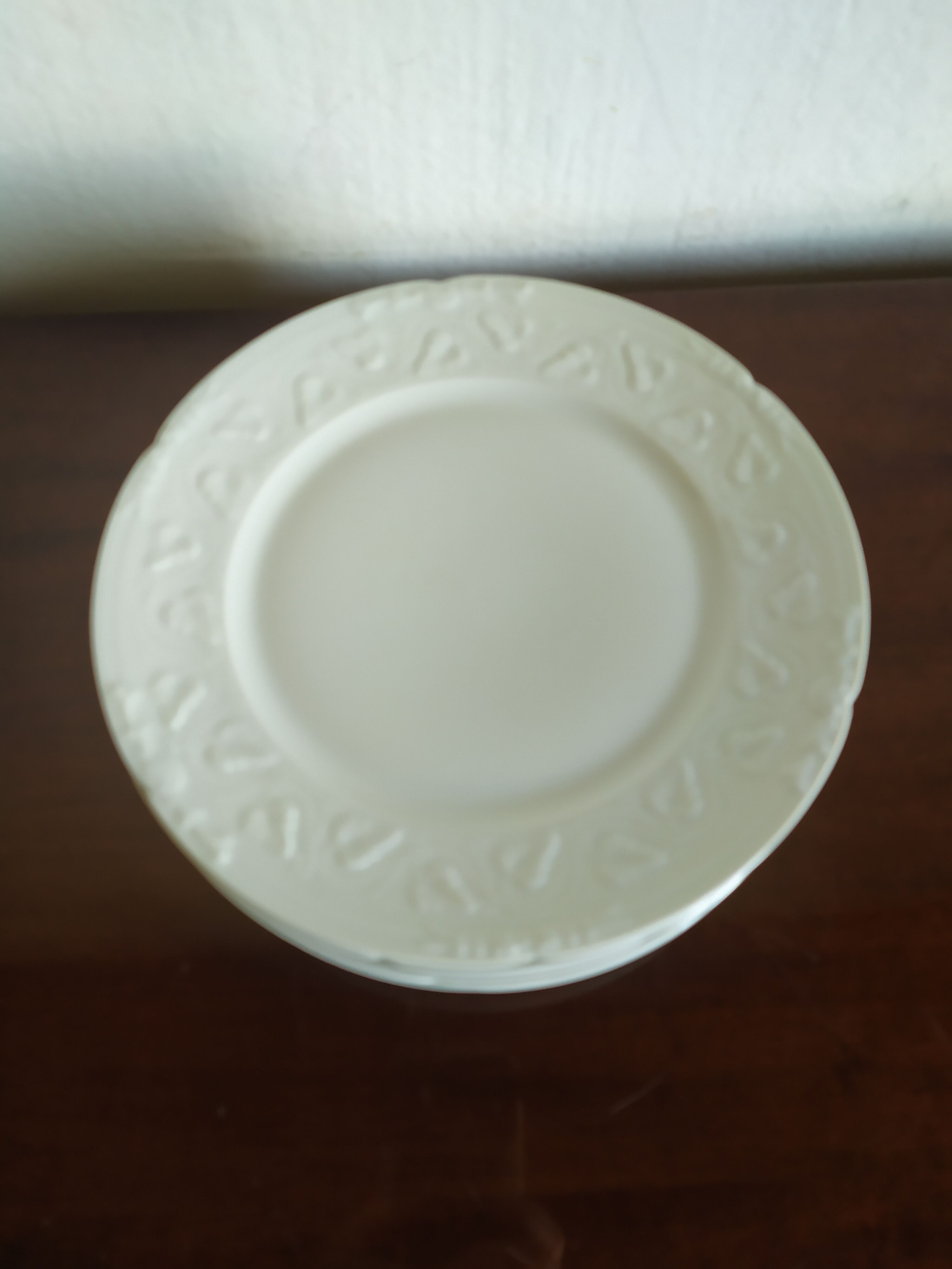 6 plates for dessert Haviland Charles field Imperatrice all wite