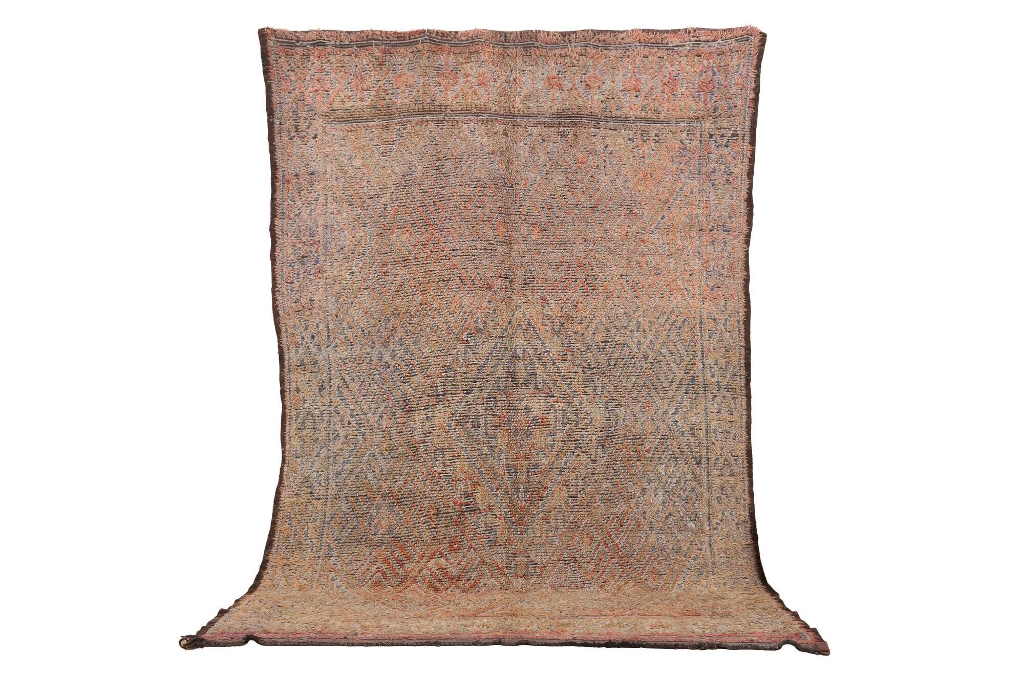 Vintage Moroccan Rug 179 x 276 cm, Berber Wool Rug Handmade, Bohemian Rug