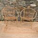 Rattan living room, set of 2 armchairs and a coffee table