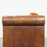 Luxurious 2.5 seater sheepskin leather sofa of top quality