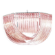 Contemporary Hexagonal Pink Bundled Triedro Murano Glass Chandelier in Venini Style