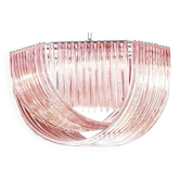 Lustre en verre de Murano rose, Italie