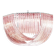 Contemporary Hexagonal Pink Bundled Triedro Murano Glass Chandelier in Venini Style