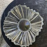 Large crystal bowl, vintage and collector's design salad bowl