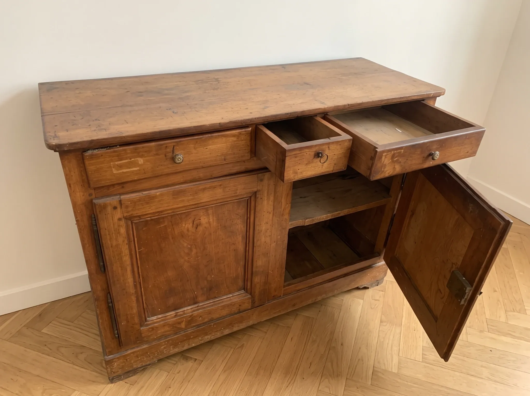 Antique solid wood sideboard
