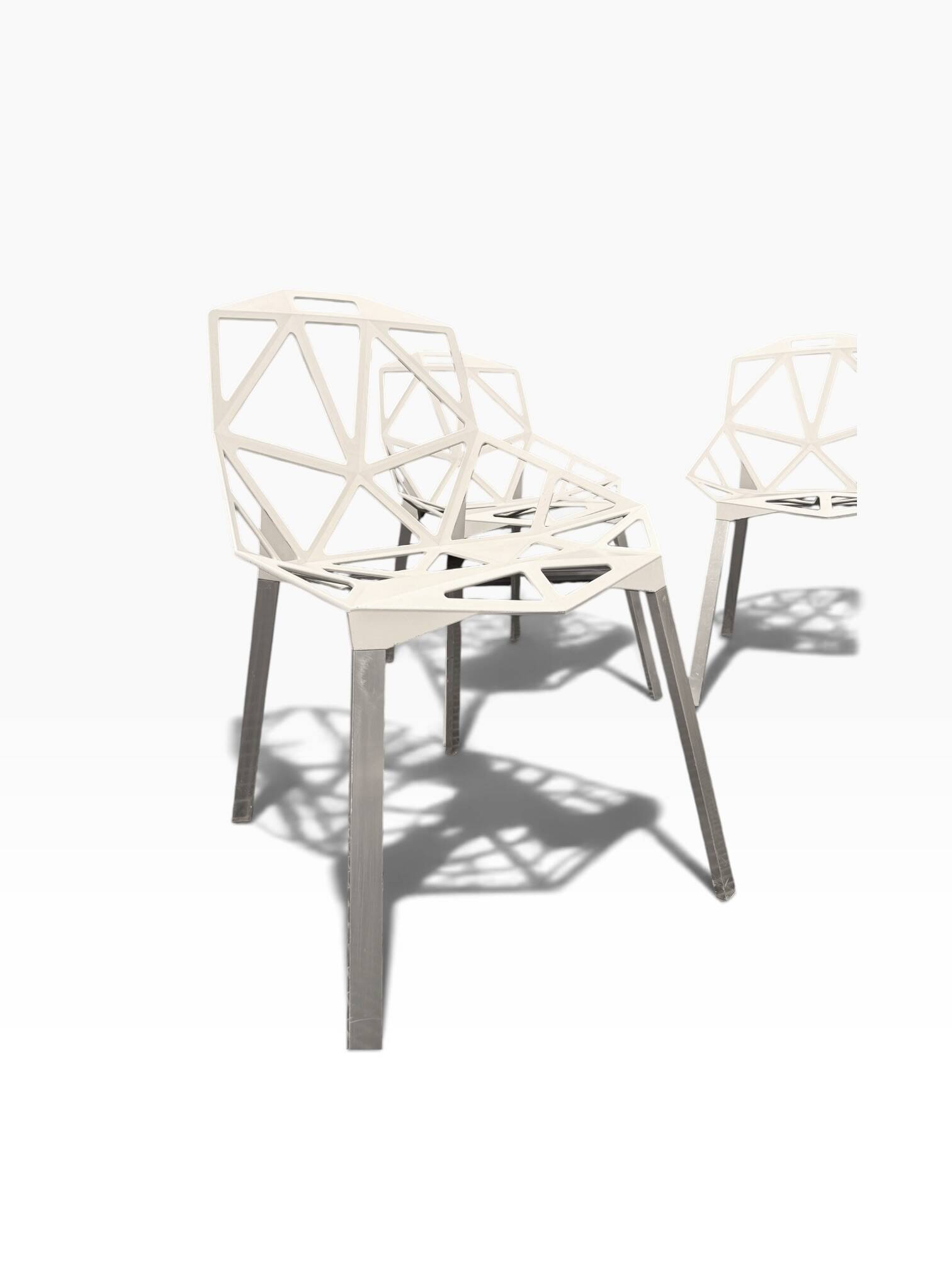 Pair of Chair One chairs — Konstantin Grcic for Magis, aluminium