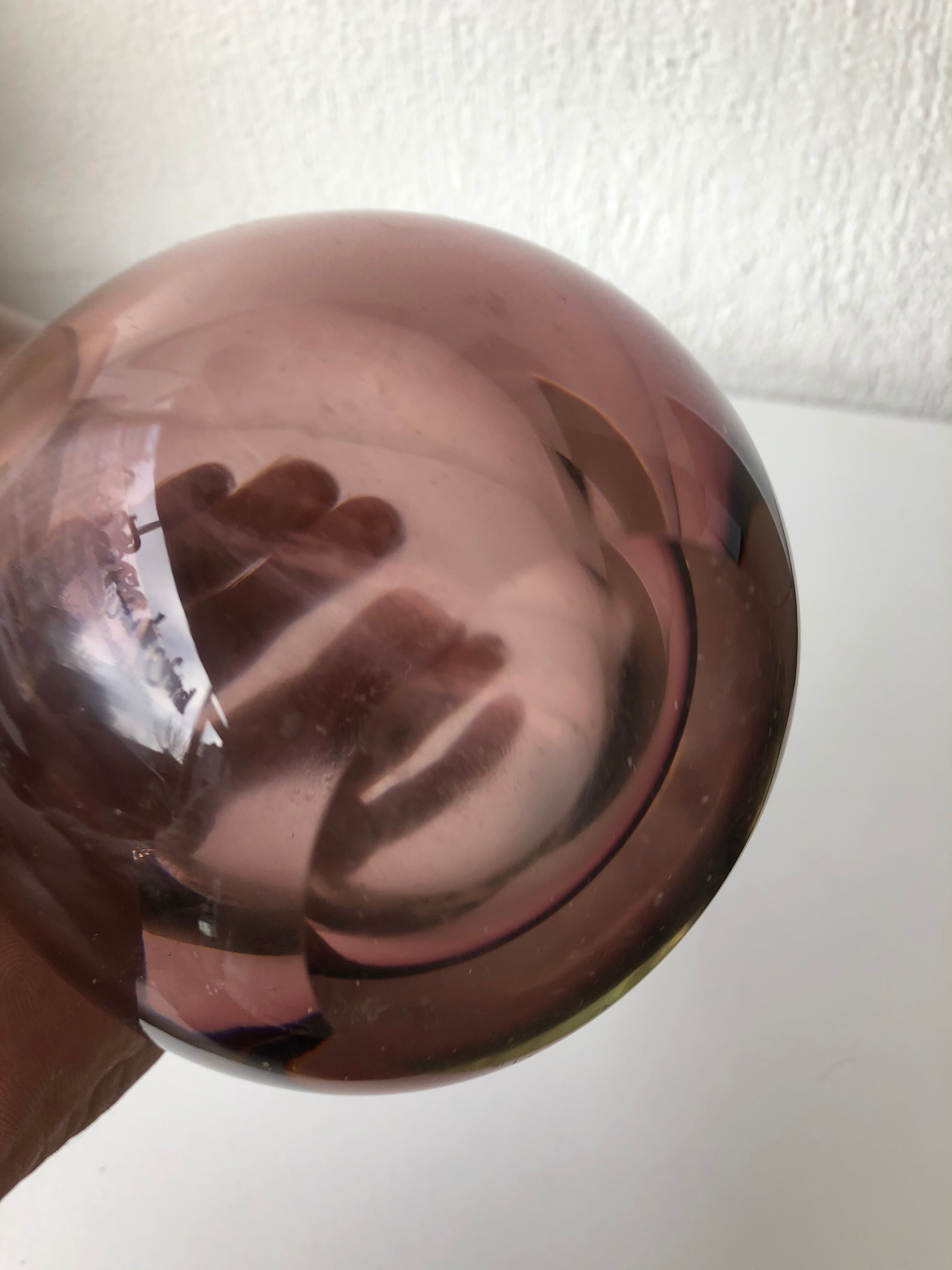 Scandinavian thick glass vase circa 1960 - 1970