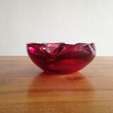 Ashtray pink Murano glass
