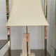 Travertine and brass lamp from the 70s