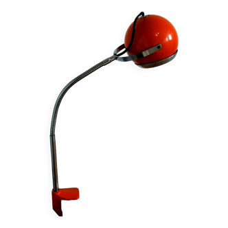 Lampe eyeball orange de bureau vintage année 70