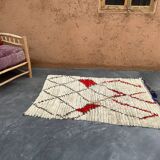 Moroccan carpet azilal beige - 114 x 166 cm