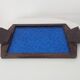 Art deco cathedral glass serving tray 1940s/1950s