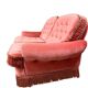 Vintage pink two-seater sofa with fringes