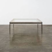 Table basse sur mesure en shagreen et laiton