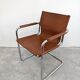 Paire de chaises visiteurs Bauhaus en cuir par Mart Stam, Matteo Grassi