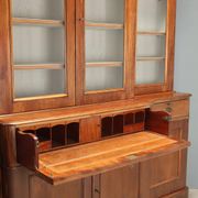 Antique mahogany library with glass and leather, United Kingdom 1800s