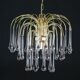 Lady Grace, Chandelier with Pink and Transparent Pendants, Murano Glass, 19