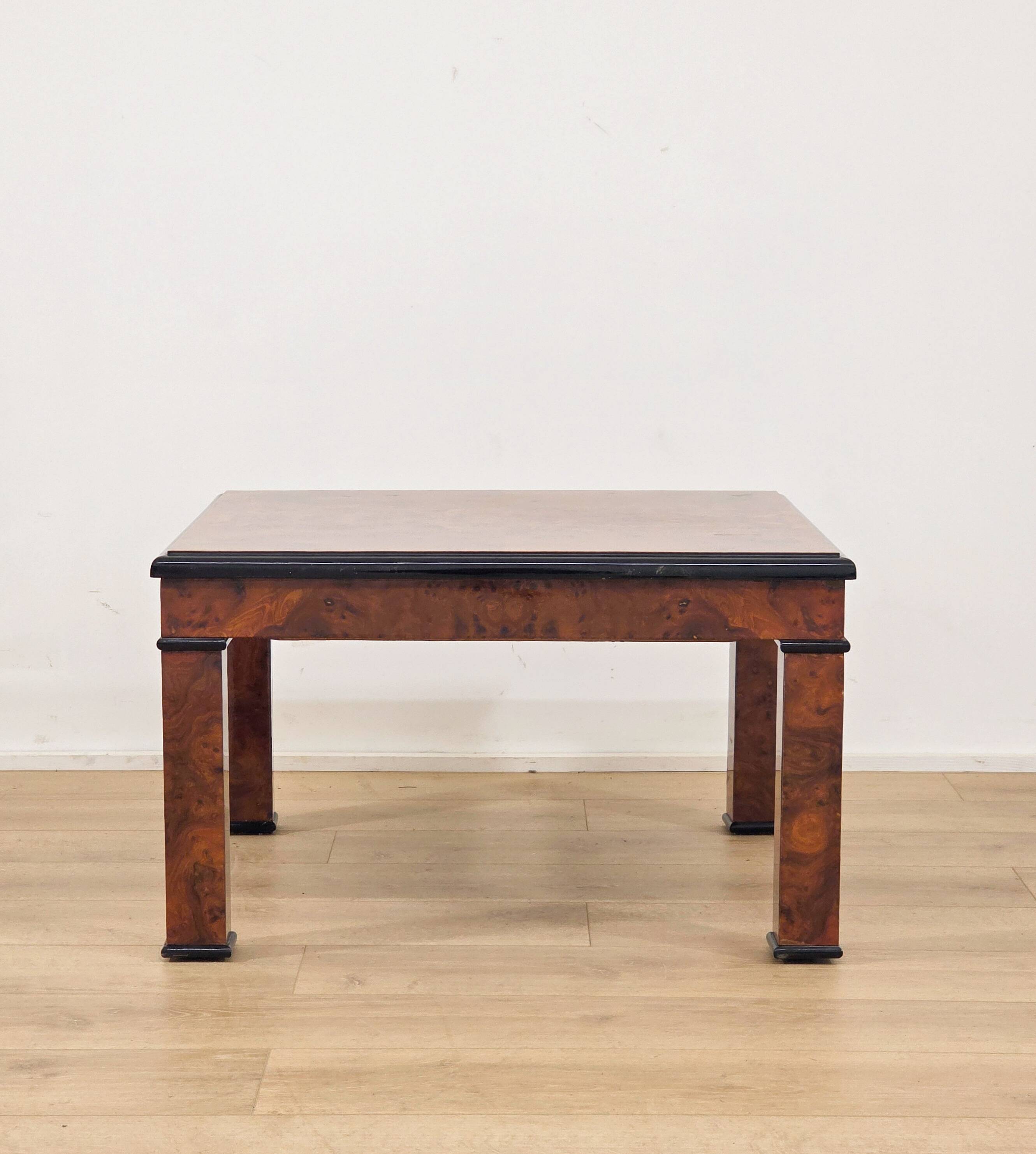 Coffee table in elm burl - 1970s