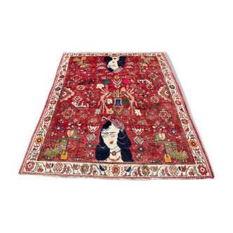 Tapis nomade gashgai figuratif vers 1920