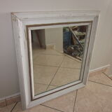 Old painted wooden mirror 60x66cm