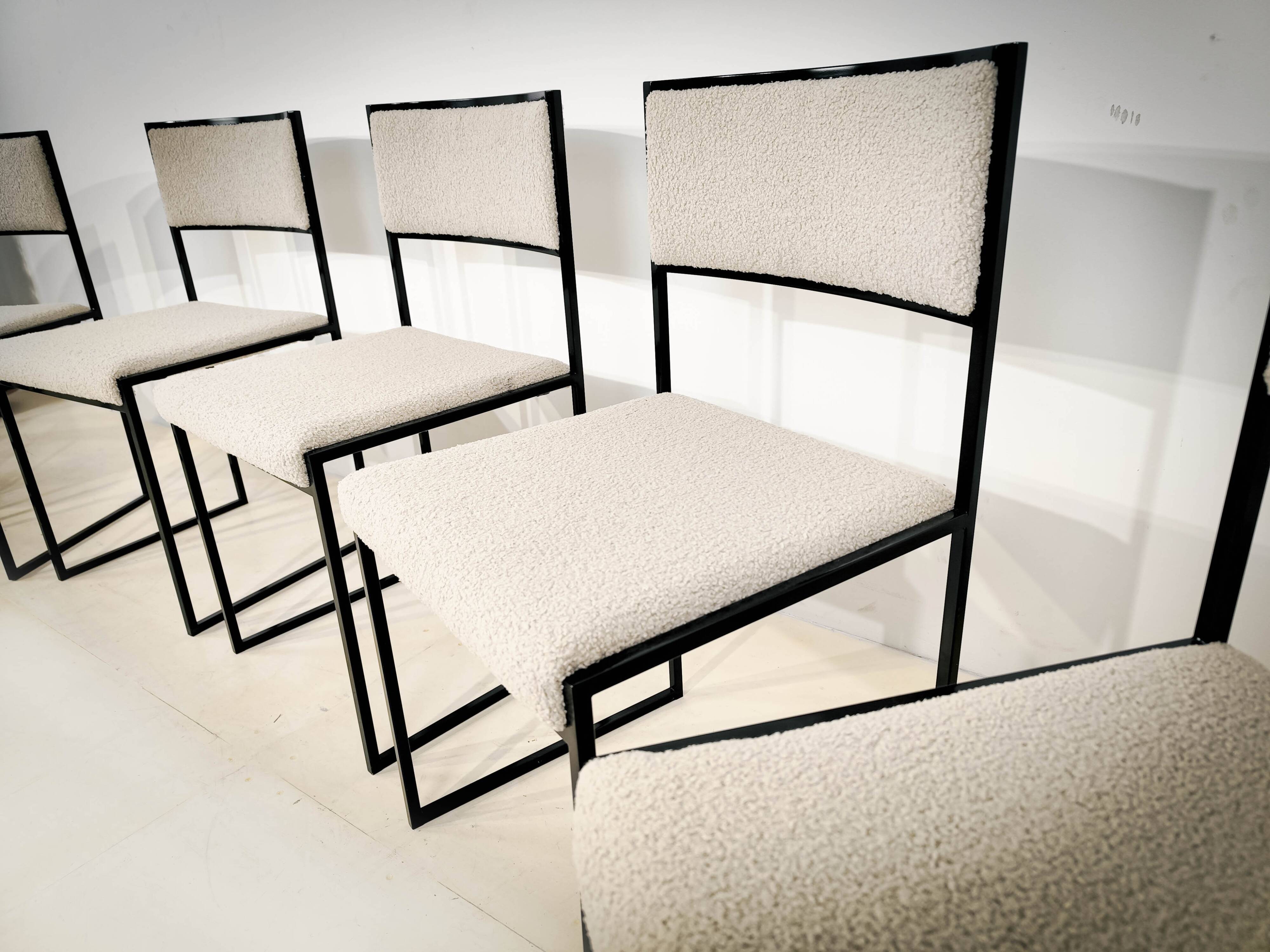 Ensemble de 6 chaises de salle à manger Willy style Rizzo