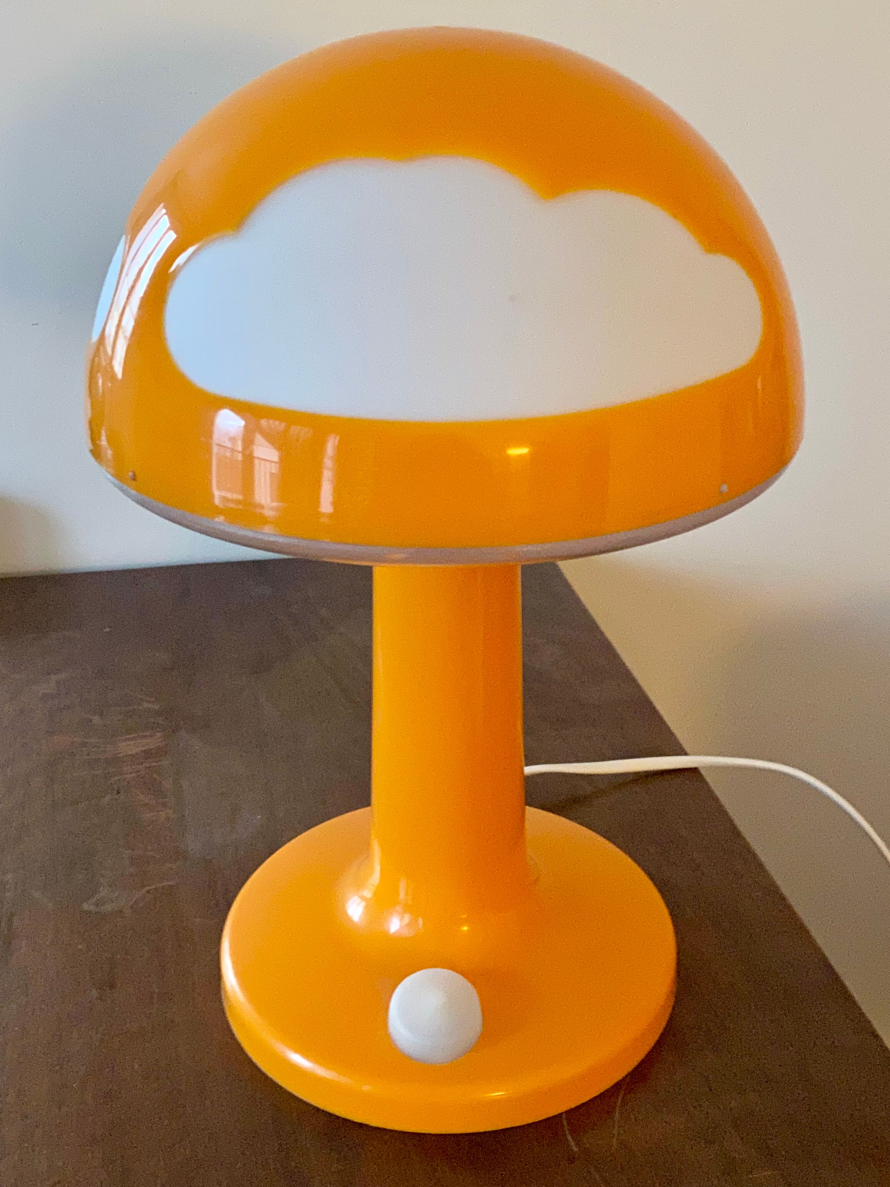 Cloud mushroom lamp Skojig Ikea orange design Henri Preutz