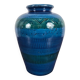 Glazed terracotta vase Rimini Blue by Aldo Londi for Bitossi, Italy, 1960.