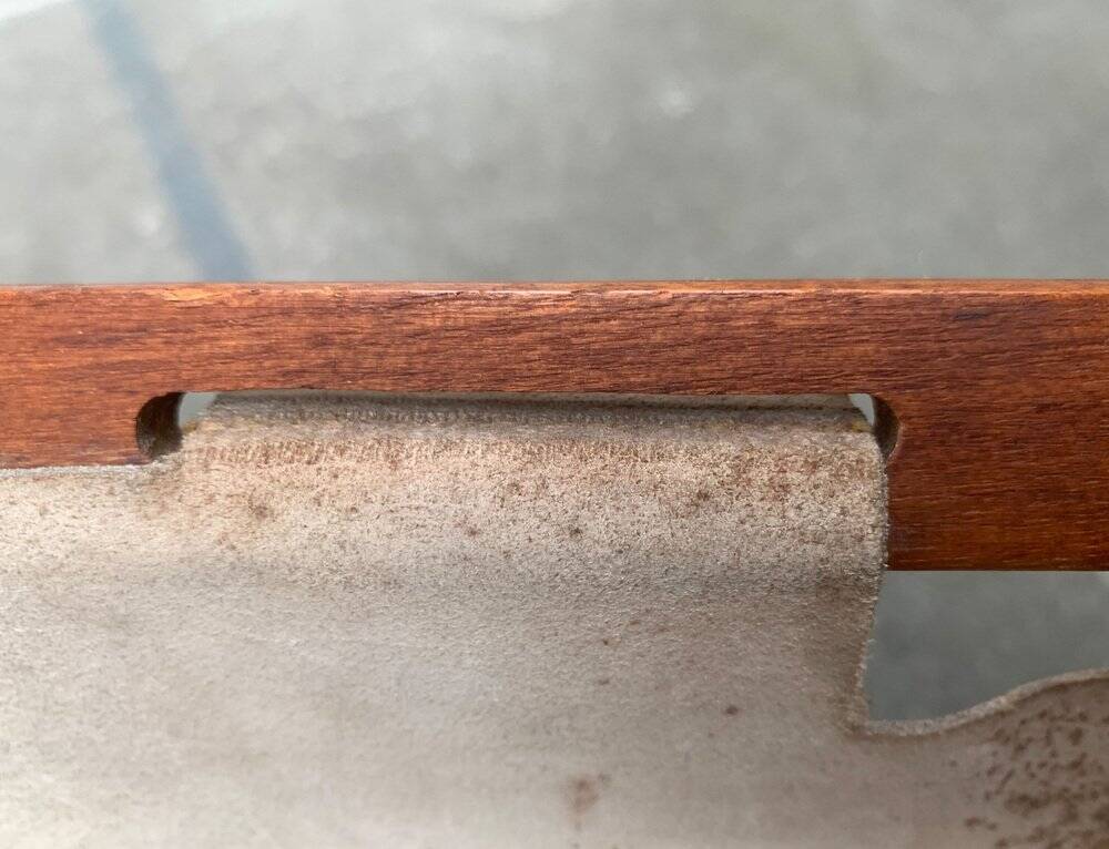 Mid-century folding magazine rack in teak, 1960s