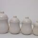 Series of 4 kitchen pots - floral motif