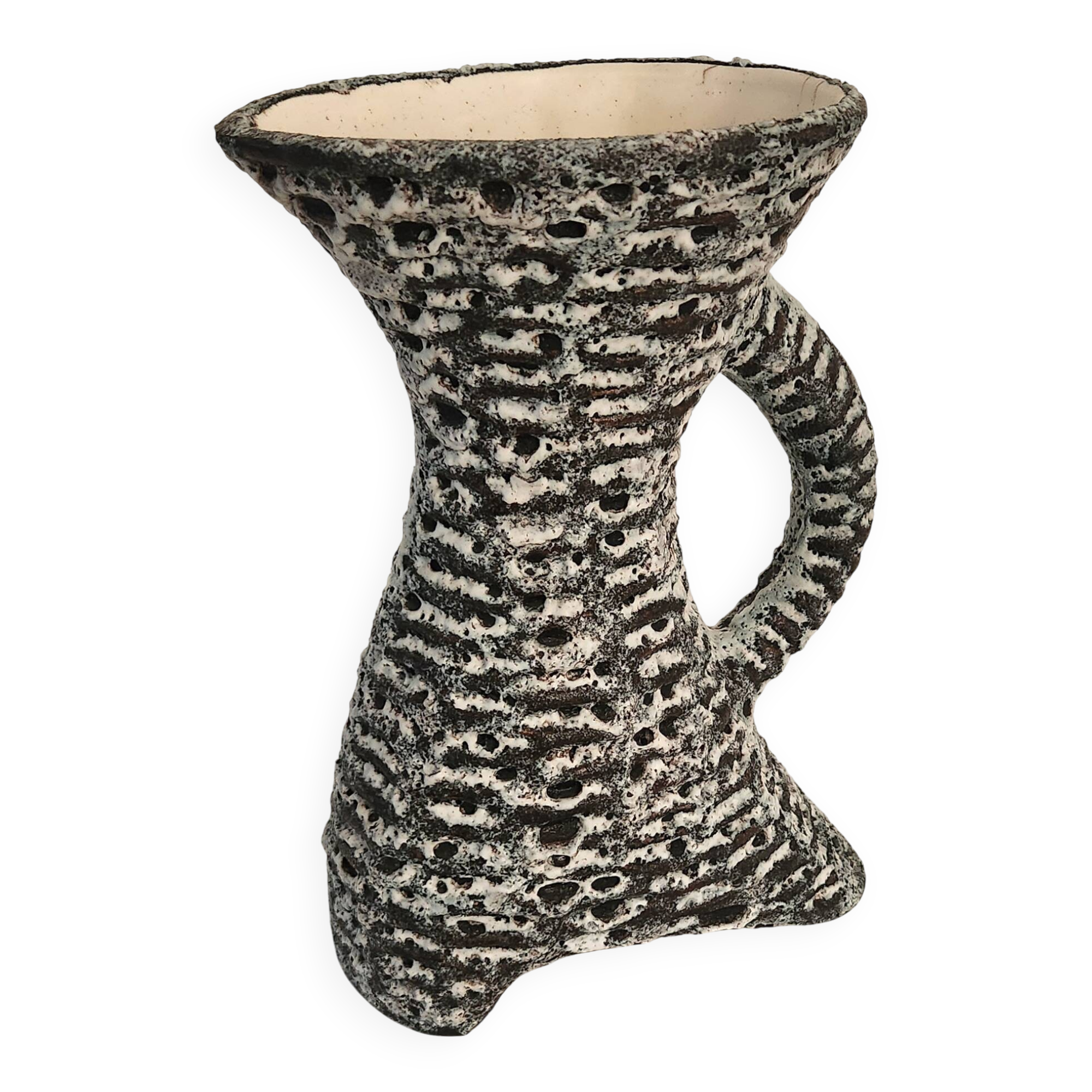 Vintage Fat Lava Ceramic Vase