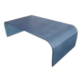 Vintage Italian blue glass coffee table