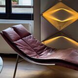 Leather armchair from the Giovanni Offredi years, Saporiti, 1970/80, Italy