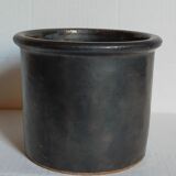 Vintage black glazed earthenware pot