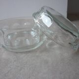 Vintage art deco glass butter or sugar bowl